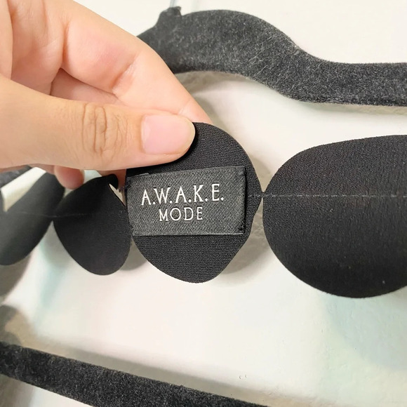 A.W.A.K.E. Mode Crepe Multi Circle Asymmetric Dress Black - Picture 15 of 16